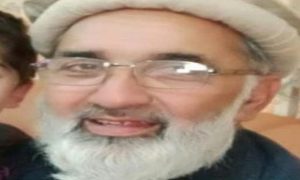 دھماکے میں شہید ہونیوالے امن کمیٹی کے ممبر ادریس خان کی ایک تصویر