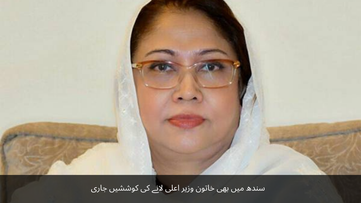 Efforts are on to bring a woman Chief Minister in Sindh as well