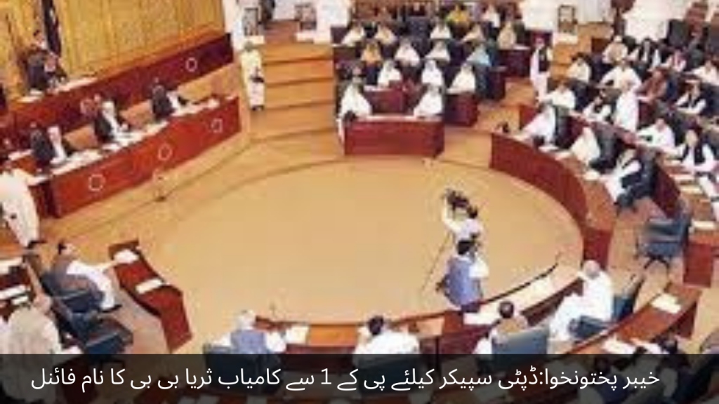 Khyber Pakhtunkhwa The name of Suraya Bibi, successful from PK 1, is final for Deputy Speaker