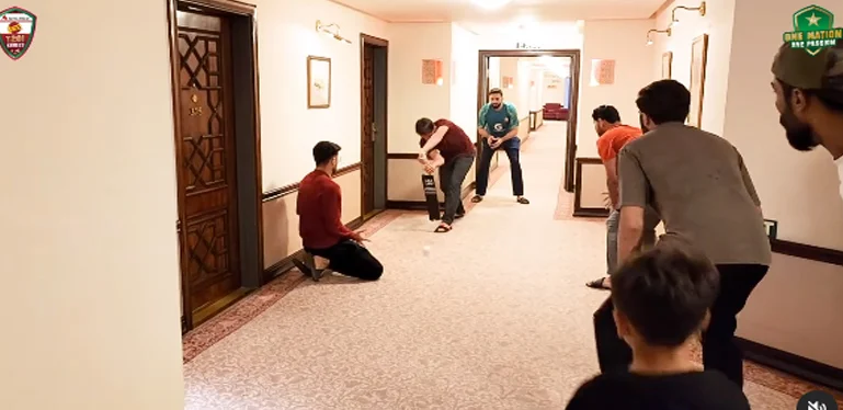 Instead of the field, the Pakistani cricketers played the match in the hotel