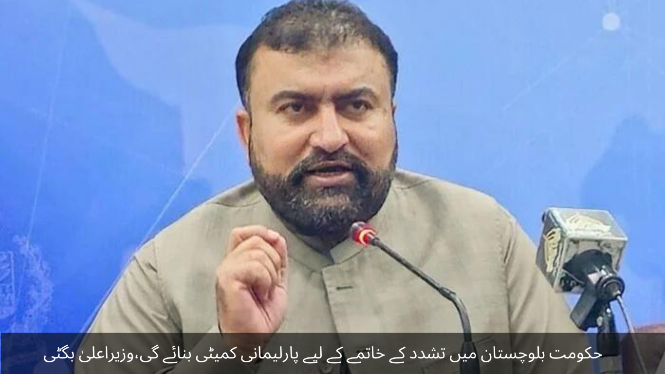 The government will form a parliamentary committee to end violence in Balochistan, Chief Minister Bugti said