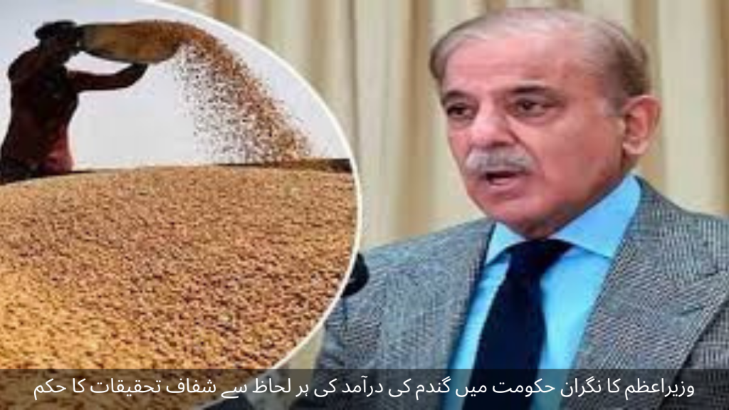 The Prime Minister ordered a transparent investigation into the import of wheat in the caretaker government
