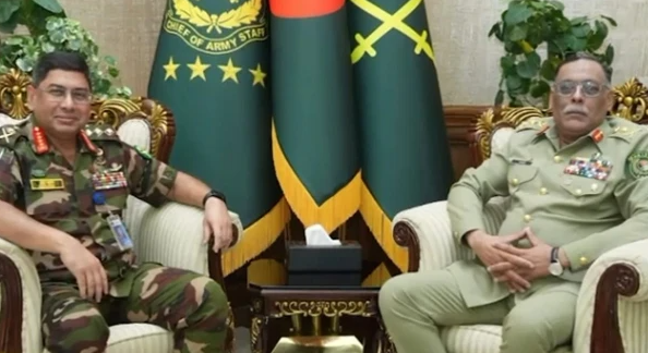 جنرل ساحر شمشاد کی بنگلادیش کے آرمی چیف سے اہم ملاقات General Sahir Shamshad holds important meeting with Bangladesh Army Chief