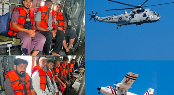 اورماڑہ کے قریب ڈوبنے والی کارگو کشتی کے عملے کے 20 ارکان کو ریسکیو کرلیا گیا Twenty crew members of the cargo vessel that sank near Ormara have been rescued.
