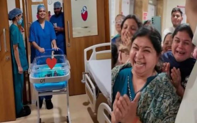 52 برس بعد خاندان میں بیٹی کی پیدائش، خوشی کے آنسو چھلک پڑے Family celebrates birth of baby girl after 52 years in India's Indore